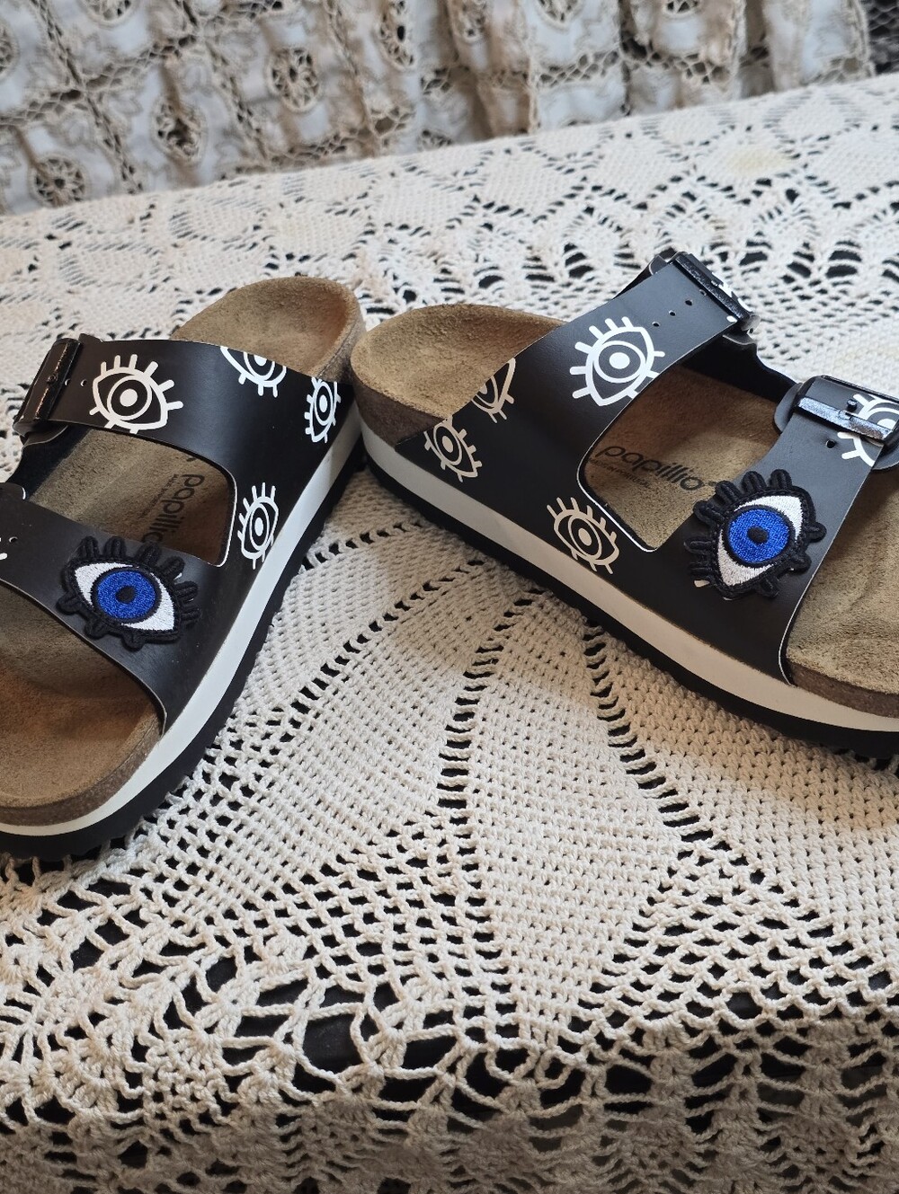 Papillio By Birkenstock, Arizona Eye Sandals, Slides Womens 12, Nwot - Picture 12 of 12